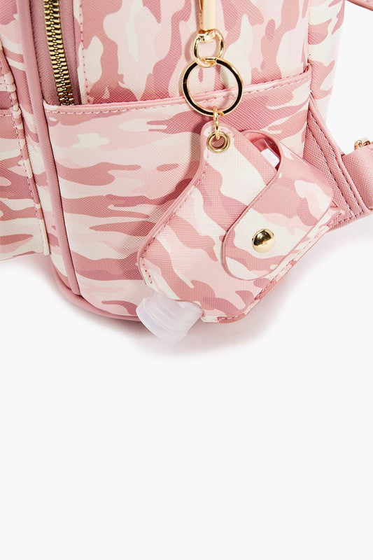 Pink Mini Camo Backpack - Fashion Bop