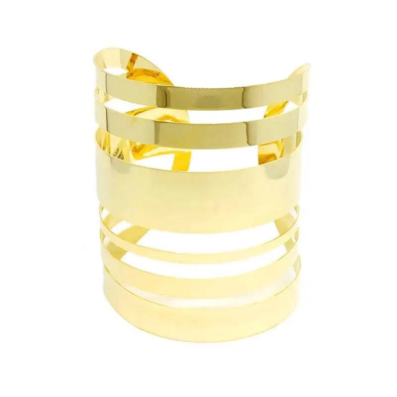 18K Gold Statement Cuff - Fashion Bop