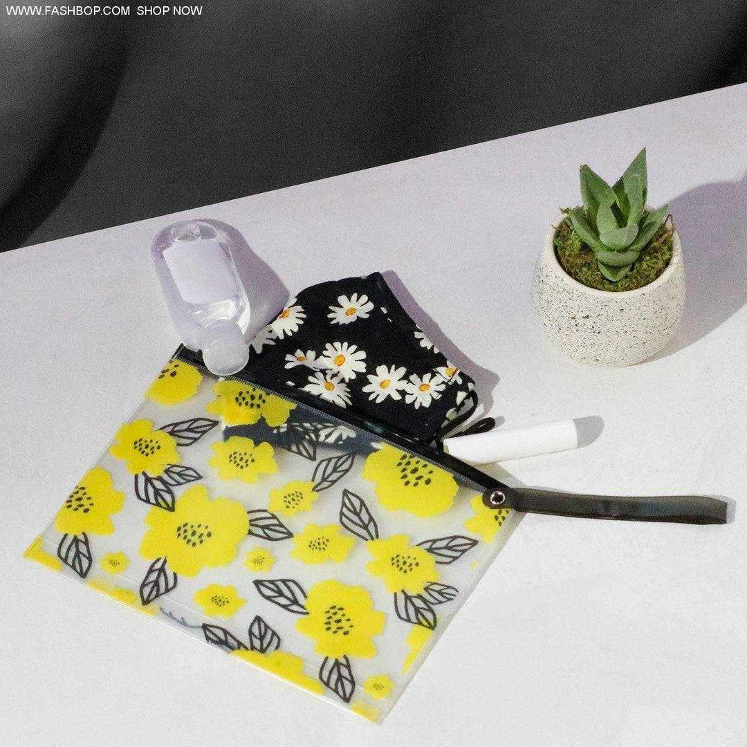 Happy Daisy Matching mask & pouch set - Fashion Bop