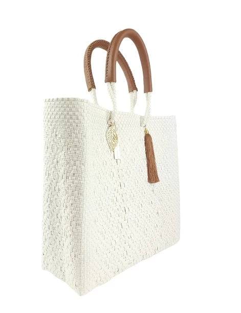 Sustainable Lux White Tote - Fashion Bop