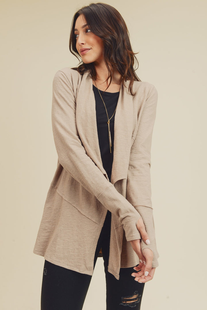 Nude Boho Cardigan - Fashion Bop