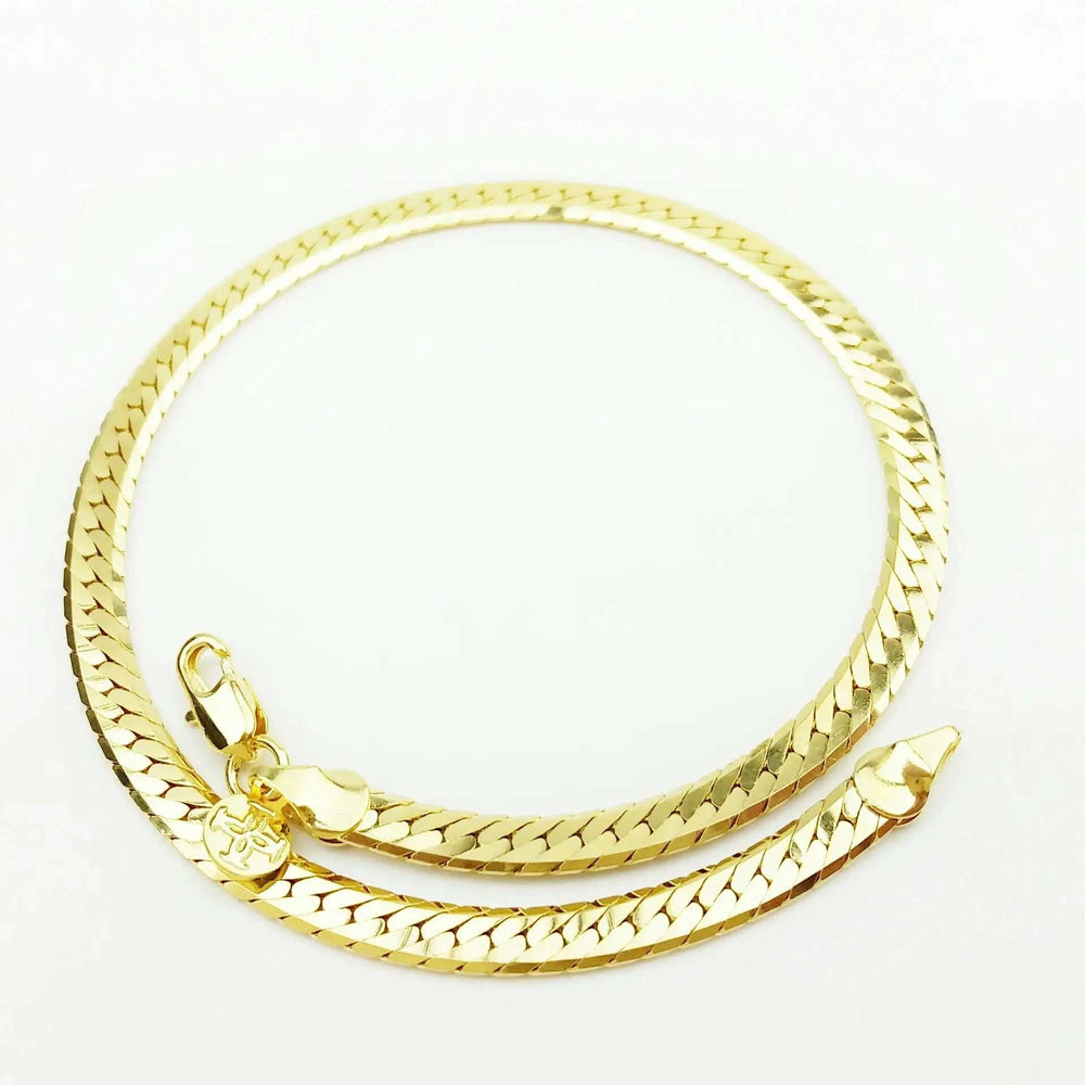 18k Gold Overlay Anklet - Fashion Bop