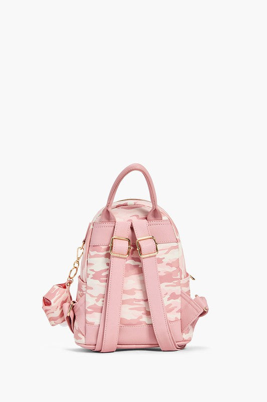 Pink Mini Camo Backpack Fashion Bop