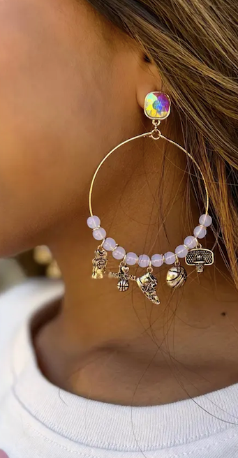 Basketball Charm Earrings