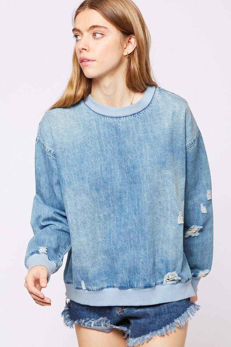 Denim Lover Sweatshirt - Fashion Bop