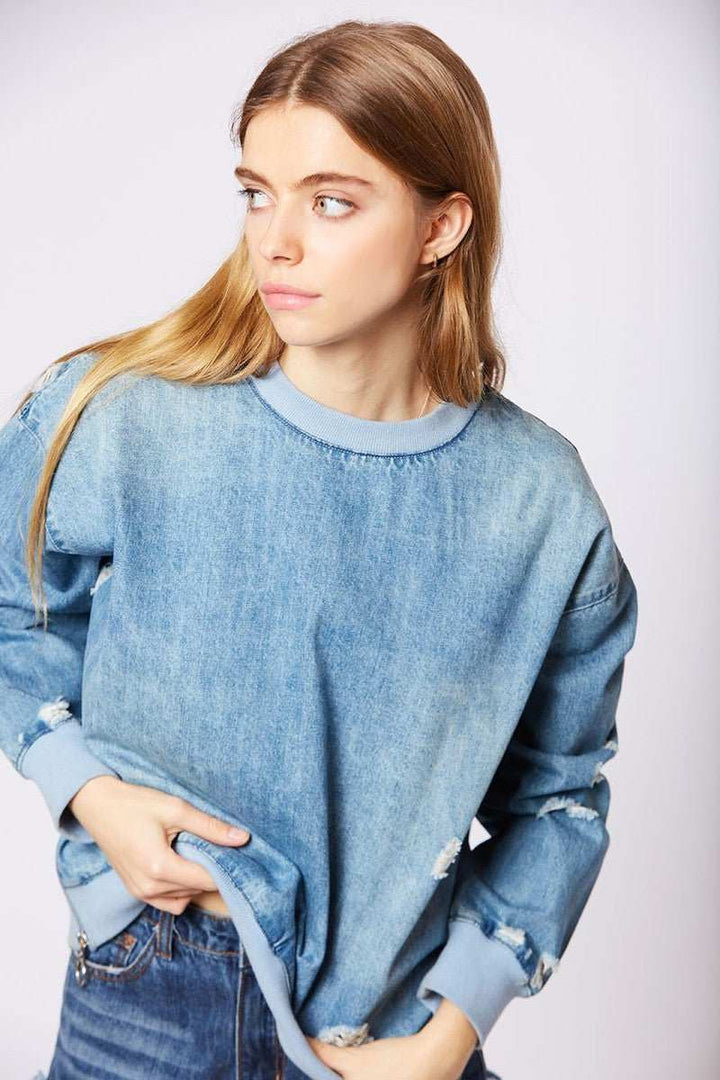 Denim sweatshirt 