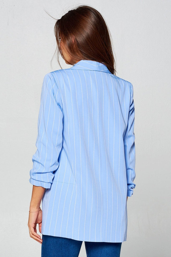 Sky Blue Pin Stripe Blazer