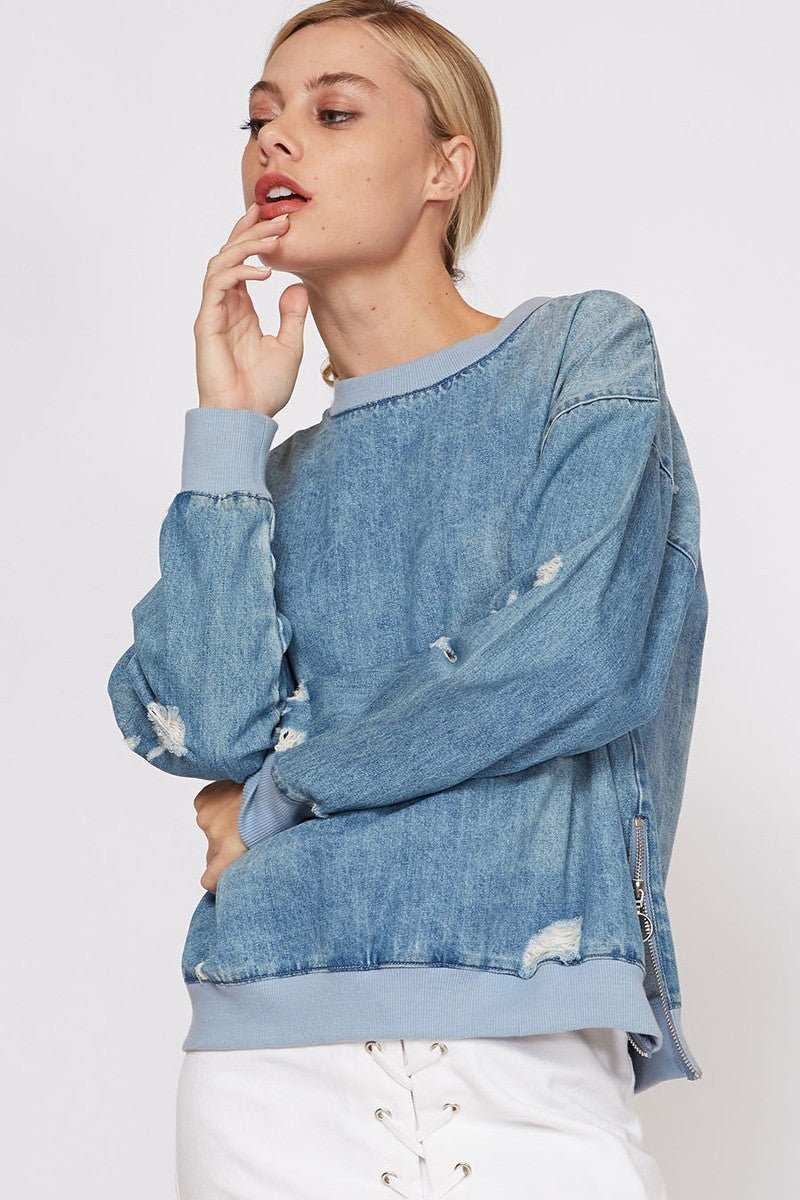 Denim Lover Sweatshirt - Fashion Bop