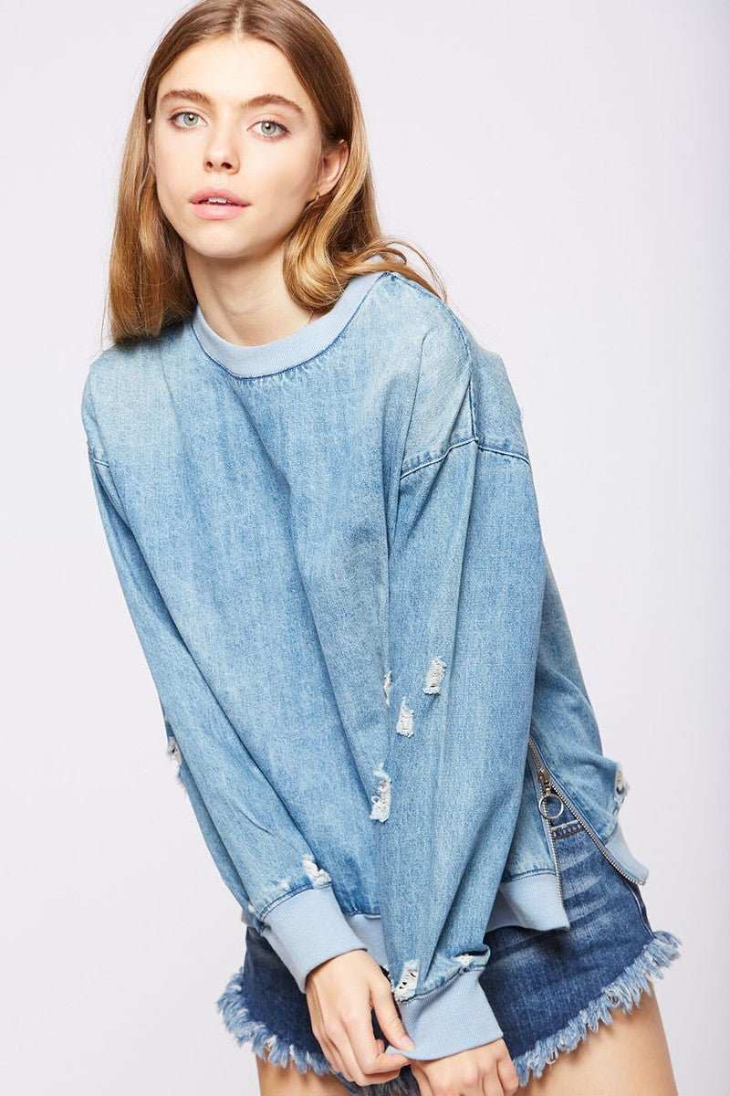 Denim Lover Sweatshirt - Fashion Bop