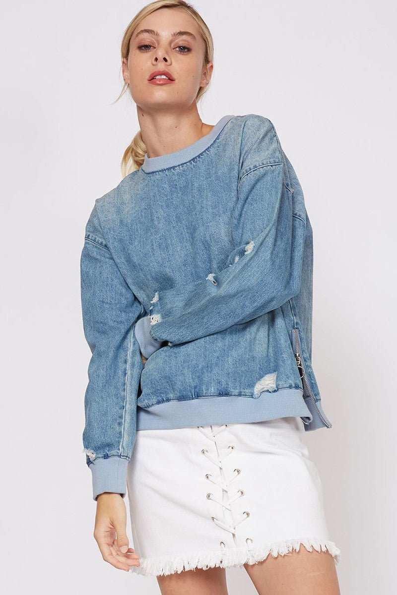 Denim Lover Sweatshirt - Fashion Bop