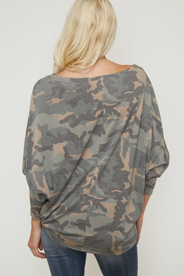 Reveal Off The Shoulder Camo - Fashion Bop