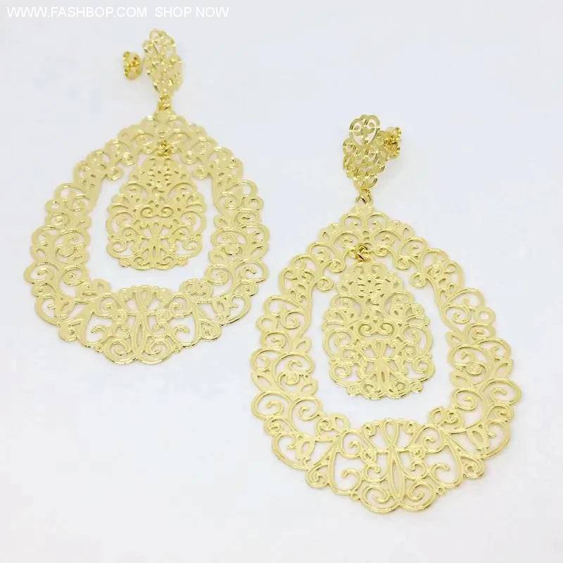 18K Statement Earrings - Fashion Bop