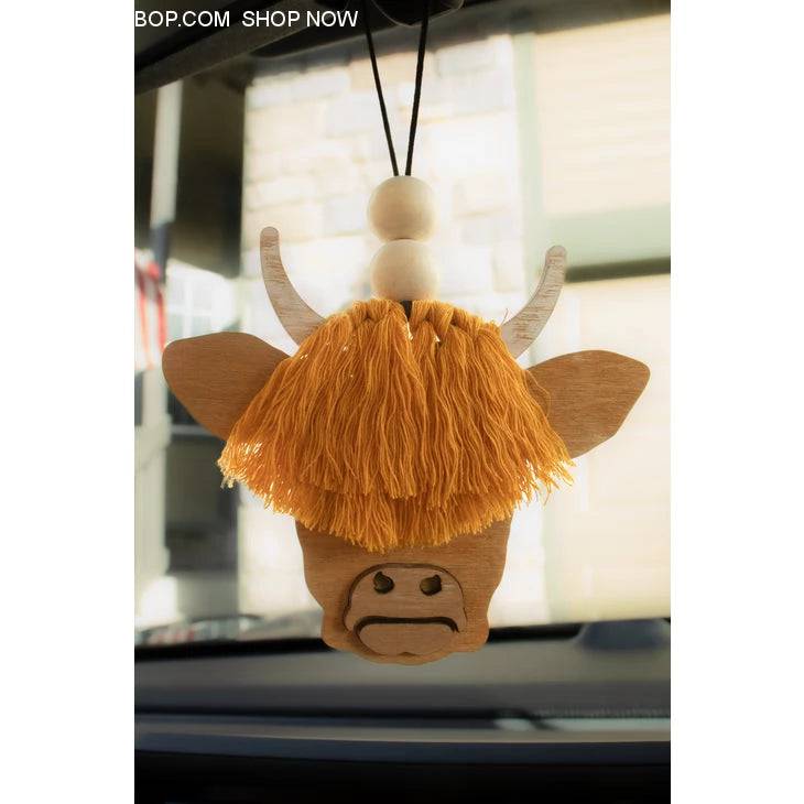 Holy Cow Macrame Car Mirror Accessory - Fashion Bop