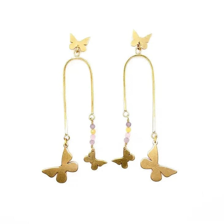 Survivor Made Butterfly Duo Earrings - Fashion Bop