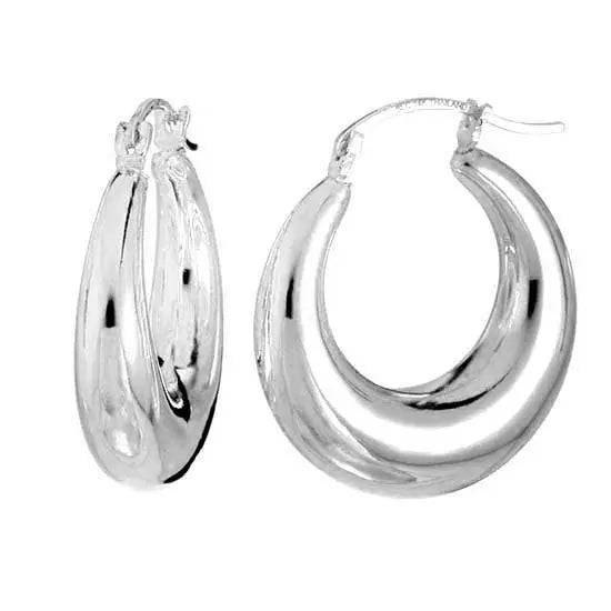 Puffy Hoop Earrings - Fashion Bop