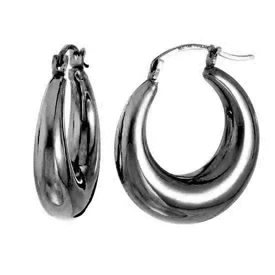 Puffy Hoop Earrings - Fashion Bop