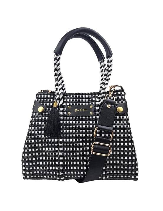 Sustainable Lux Black & White Handbag - Fashion Bop