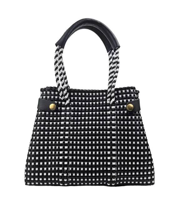 Sustainable Lux Black & White Handbag - Fashion Bop