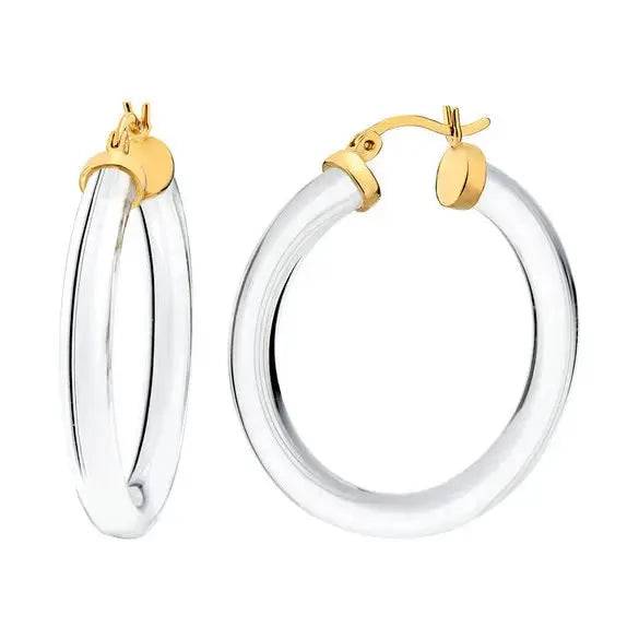 Clear Lucite hoops - Fashion Bop