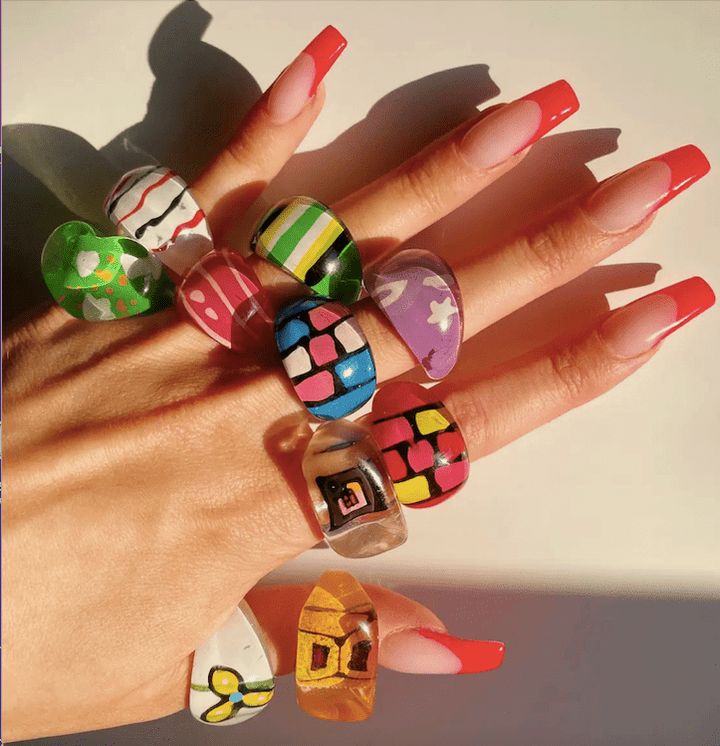 Y2K Fun Lucite Ring - Fashion Bop