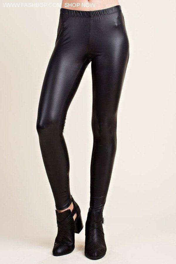 Faux Leather Legging - Fashion Bop