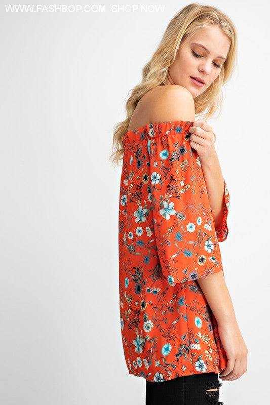 Floral Off The Shoulder - Fashion Bop