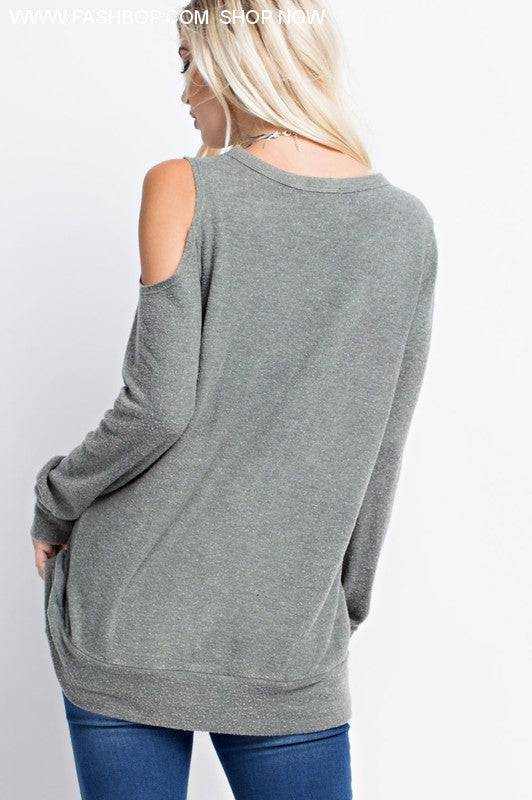 Super Soft Cold Shoulder Top - Fashion Bop