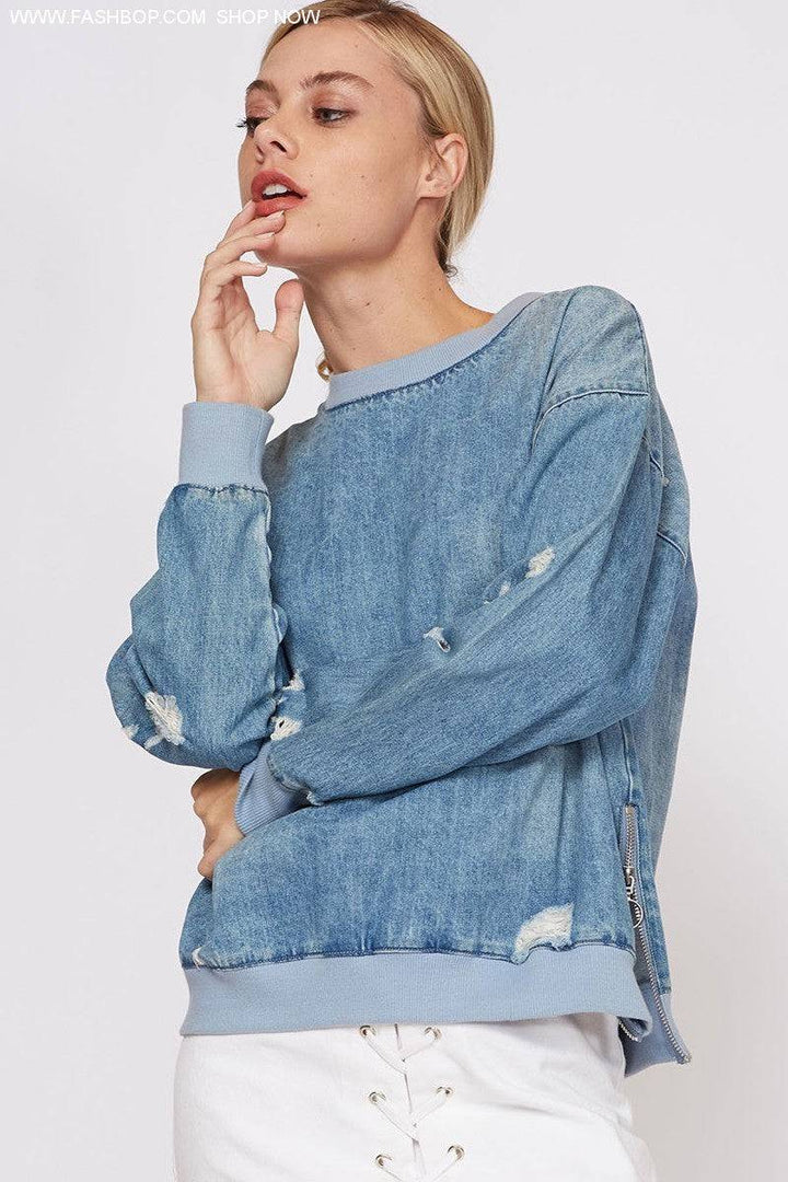 Denim Lover Sweatshirt - Fashion Bop