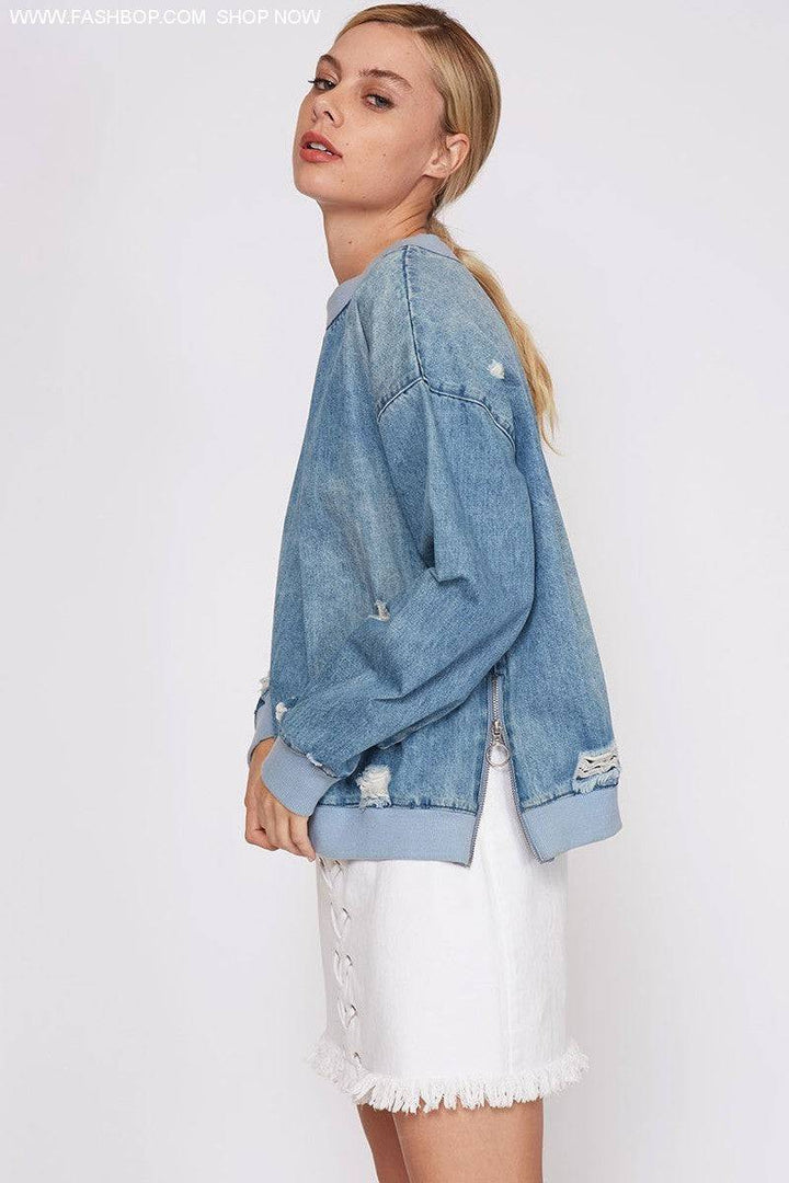 Denim Lover Sweatshirt - Fashion Bop