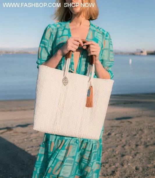 Sustainable Lux White Tote - Fashion Bop