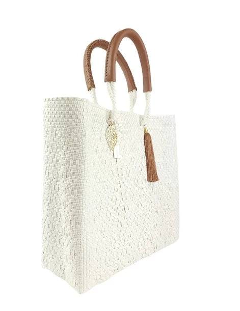 Sustainable Lux White Tote - Fashion Bop